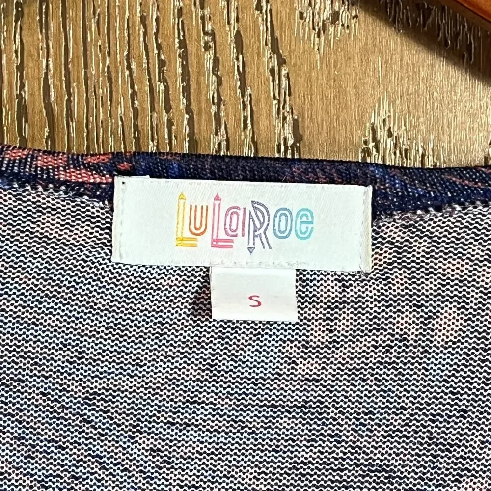 LuLaRoe Sarah Duster Cardigan Coverup Stretch Colorful Women Sz S USA Casual‎